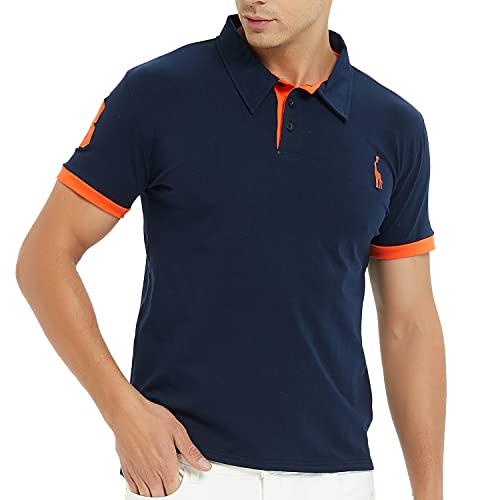 Glestore Polo Sport T-Shirt MT1030 Uni Homme, Bleu Foncé, L - Image 5