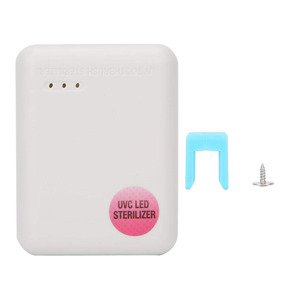 yuytee Toothbrush Sanitizer, Portable Wall Mounted UV Sterilizer Disinfector, White