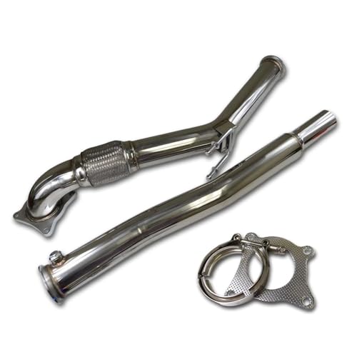 Bajante de escape de 3 pulgadas sin gato para VW Golf GTI MK5 MK6 y Jetta