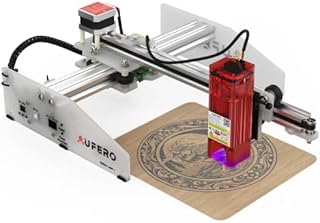 Aufero Portable Laser Engraver, Mini Laser Cutter and Engraver Machine for Wood and Metal, 32-bit Motherboard LaserGRBL(LightBurn), Eye Protection Fixed-Focus, 7.1'' x 7.1'' DIY Engraving Area(LU2-2)