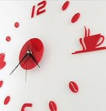Diseño reloj de pared salón Reloj de pared Espejo de pared adhesivo decoración XXL 3d elegante Home Reloj de Pared de Cuarzo Estilo Toscano Vintage Francesa Paris Reloj de Madera moderno reloj adhesivo decorativo para pared con lunares mesa baja para