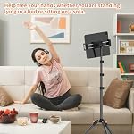 XXZU 72in Tablet Floor Stand Tripod,Tablet Tripod Floor with 360° Ball Head,Height Adjustable Tablet Stand Holder for ipad/iPhone/Kindle/Music/Phone/eBook Reader/Recording and All 4.7-13" Devices