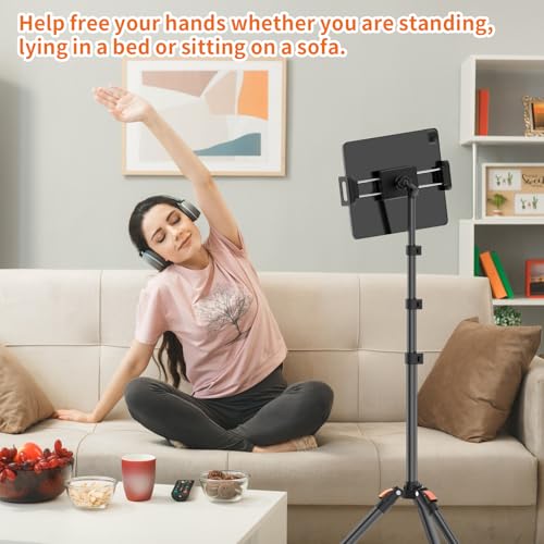 image for XXZU 72in Tablet Floor Stand Tripod,Tablet Stand Floor with 360° Ball