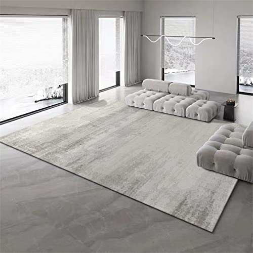 Tapis de salon 140x200 cm gris abstrait lavable et ultra doux pour chambre et cuisine
