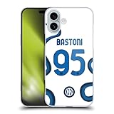 Head Case Designs Officially Licensed Inter Milan Alessandro Bastoni 2021/22 Players Away Kit Hard Back Case Compatible with Apple iPhone 16 Plus