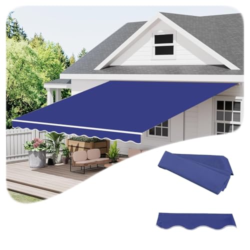 Replacement Fabric for Retractable Awnings, Waterproof Polyester Material for 2.0m-5.0m Arm Awnings, Ideal for Balcony & Patio (Beige, 200x150cm)