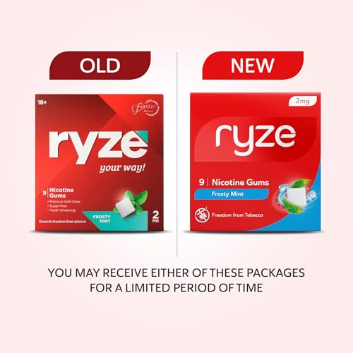 Image of RYZE Frosty Mint Nicotine Gum 2mg | 9 Gums