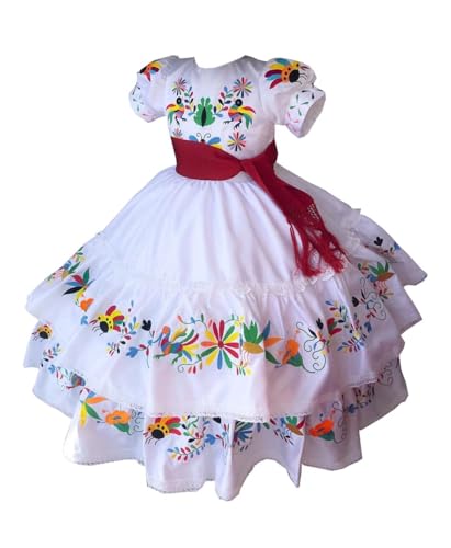 Mollybridal 2025 Colorful Flower Embroidery Little Girls Pageant Prom Quinceanera Dresses for Toddler Infant Ball Gown