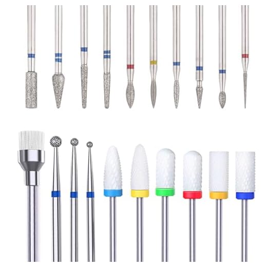 YaFex 10pcs Nail Drill Bits Set, 3/32 Inch Professional Ceramic Diamond Cuticle Drill Bits for Nails, Electric Efile Nail File Bits for Acrylic Gel Nails Manicure Pedicure