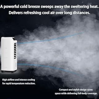 Condizionatore Portatile con 3 velocità e Ruote Universali per Interni, Esterni e Garage - unità AC A Basso Consumo Energetico per Un Raffreddamento Rapido