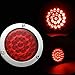 4 Inch Round Led Trailer Tail Lights Red 24 LED Flange Mount Waterproof Chrome 4