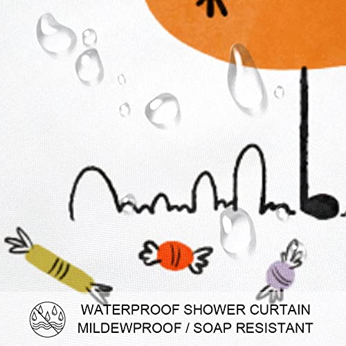 Rideau de douche coloré et amusant pour éviter les projections