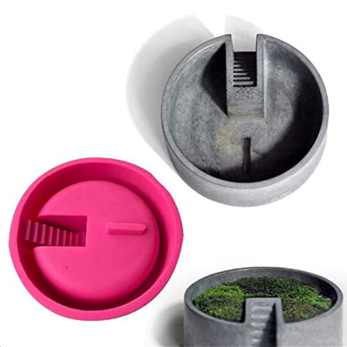 Round Ladder Concrete Flower Pot Mold Succulent Planter Silicone Mold Epoxy Resin Clay Cement Plaster Mould Candle Pen Holder Mold Storage Box Mold
