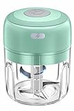 Electric Mini Vegetable Chopper, Food Chopper, Garlic Slicer Veggie, Salad, Lettuce, Onion, Chili Crusher, Tomato Dicer Chopper Cutter & Ginger Meat Mincer for Kitchen, Portable USB Chopper (250ML)