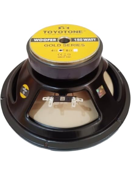 Image of 10 inch Woofer | 150W Power | 4-Ohm | Copper Color Water Proof Coated Paper Cone with Rubber Surround | Copper Coil | 120mm Magnet for Cars, Home Theatre, Bass Audio Systems & DIY Projects