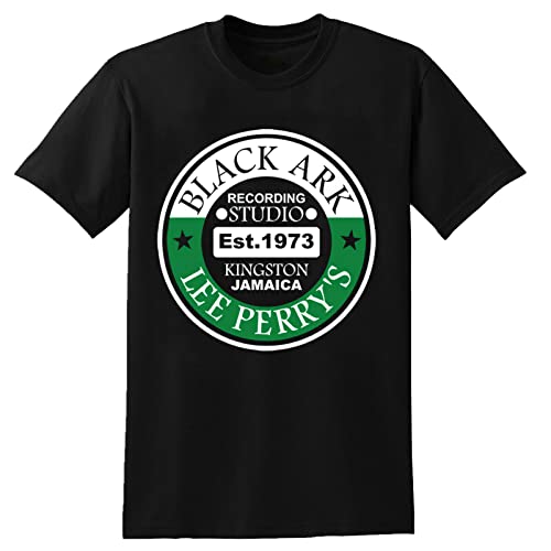 Lee Scratch Perry T-Shirt Ark Recording Studio Reggae Vinyl Records 45'S tee Unisex Men tee Shirt Black S Cover