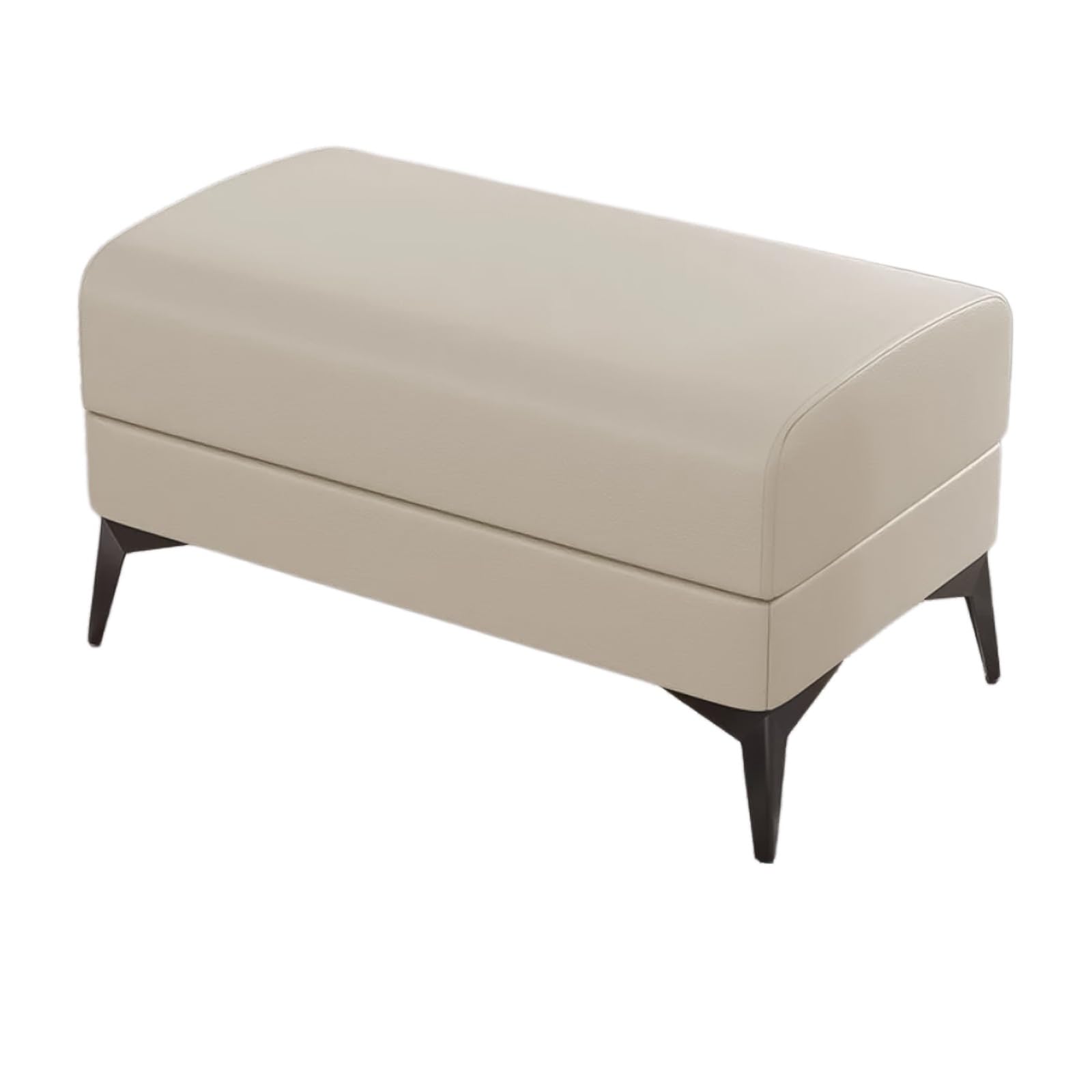 GHFXSCV Upholstered Bench for Bed, Faux Leather Dining Bench, 100cm Long Storage Bench with Stitching, 330 lbs Capacity, Ideal for Shoes in Living Room & Entryway (Beige)