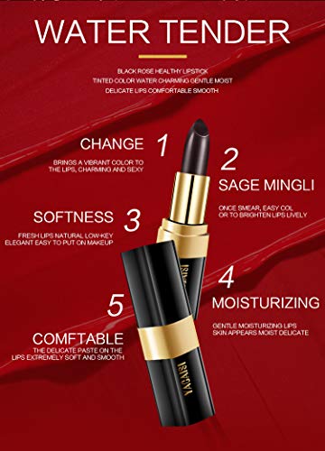 Lip Balm Lipstick, Raibaubl Lip Stain Long Lasting Waterproof, Long Lasting Nutritious Lip Balm Lips Moisturizer Lipstick For Women(Black Rose) #TOP3