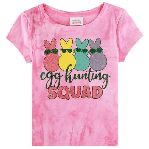 Image of Easter Shirts for Girls Kids Easter Gift Bunny T-Shirt Clothing 3-12 Years