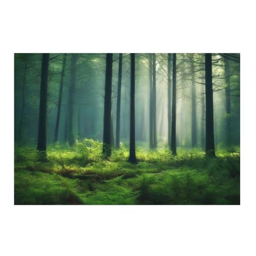 Poster GAEKKO Le calme dans la forêt 50x50 cm pour habiller un mur vide sans cadre lourd