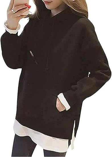 Amazon Co Jp エンプティオ カジュアル 重ね着風 プルオーバーパーカー レディース 服 ファッション小物 Amazon Co Jp エンプティオ カジュアル 重ね着風 プルオーバーパーカー レディース 服 ファッション小物