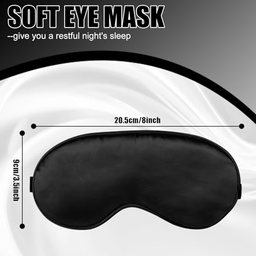 2 Stück Schlafmaske für Herren und Frauen, Seide Augenmaske Seitenschläfer Lichtblockierend Schlafbrille mit Verstellbarem Gummiband für Herren, Frauen und Kinder Reisen Flugzeug Nickerchen