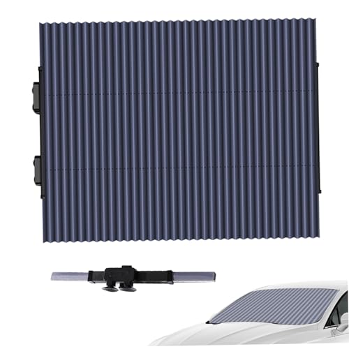 Pare-soleil pour brise voiture avec ventouse rétractable et visière découpable thermique