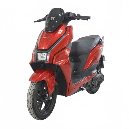 Image of Ryoto Electric Scooter with 60V 45Ah Battery, 50 Km /h Speed, Hub Motor, Fast Charging, Digital Display, Disc Brakes, Tubeless Tyres, Eco-Friendly EV Scooter (Red)
