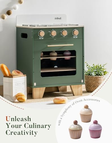 Robud CA-RB-2-WCF20 Vintage Wooden Toy Kitchen Oven For Kids thumb #3