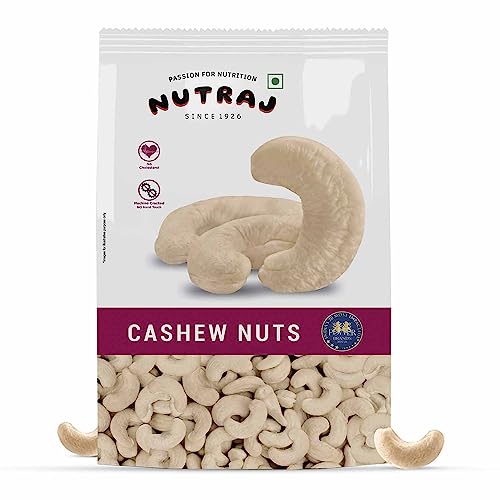 Nutraj Whole Cashew Nuts W320, 1kg 100 Natural Premium Kaju