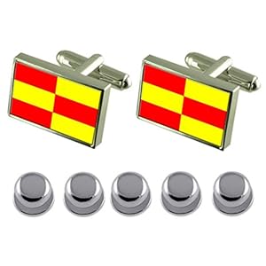 Select Gifts Hemdjurk studs Briceni stad Moldavië vlag manchetknopen