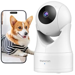 owltron Indoor Security Camera 2K, 360° Cameras for Home Security with Motion Detection, 2.4G WiFi Camera for Baby/Nanny/Pet Camera with Night Vision, Siren Alarm & 2-Way Audio, Compatible with Alexa