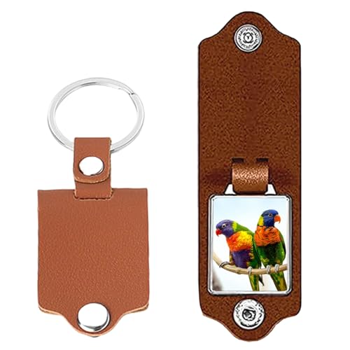 Lot de 12 inserts porte-clés cuir pour création et artisanat - 3