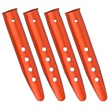 Kisangel Outdoor Zeltpflöcke aus Aluminium 4 Stück U Förmige Sandheringe mit Starkem Halt Wiederverwendbare Bodenanker für Camping und Strandzelte