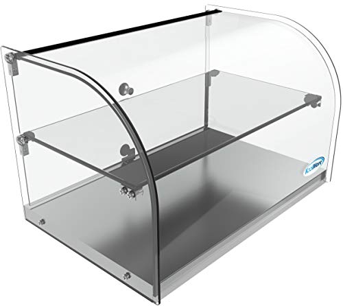 Image of KoolMore - DC-2C 22 inch Commercial Countertop Bakery Display Case with Front Curved Glass and Rear Door - 1.5 cu. ft.