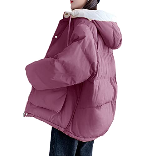 Parka d'hiver courte contre le froid doudoune rembourrée thermique manteau à capuche épais M