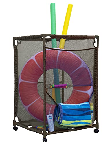 Essentially Yours Rolling Pool Storage Organizer Bin, Medium, (25.4