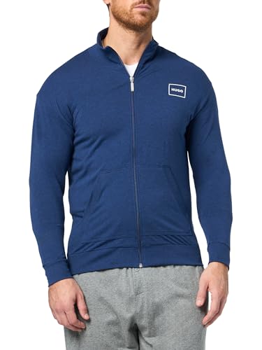 HUGO, Logo Outline Zip-Up Jacket, Blue Wing, S