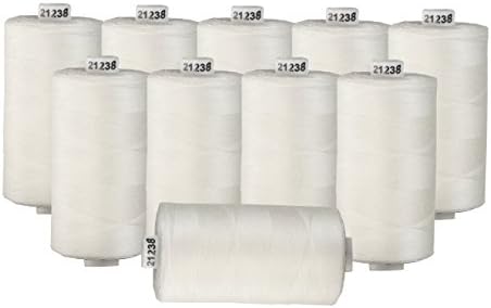 Connecting Threads 100% Cotton Thread Sets - 1200 Yard Spools (Set of 10 - Ivory)