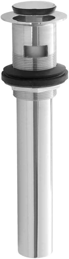 Jaclo 812-PCH P.O. Plug Finger Touch Drain with Overflow Holes, Polished Chrome