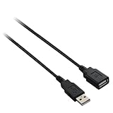 V7 High-Speed USB 2.0 Extension Cable - 3 feet - A Male to A Female for extending the rage of USB device cables (V7N2USB2EXT-03F) - Black