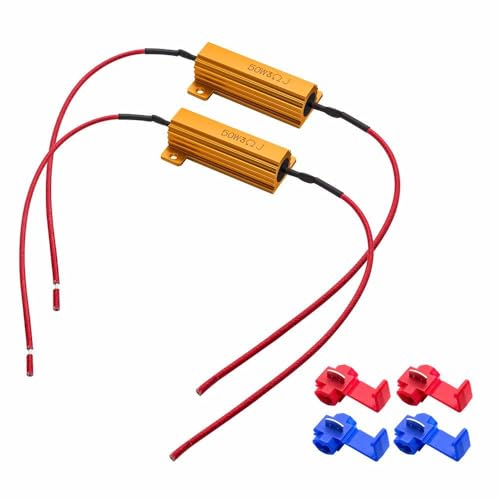 Safego LEDランプ抵抗器 12V 50W 3Ω 50w 3オーム 負荷抵抗を修正し 2個付き