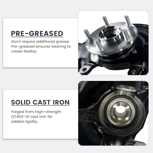 Front Right Steering Knuckle Wheel Bearing Hub Assembly for Honda Accord 2003-2007 2.4L (Not fit Accord 3.0L; Automatic Transmission Only, Spline Quantity: 26), Passenger Side, for 698400 698-400 by BocraVant - Used condition - Image 5