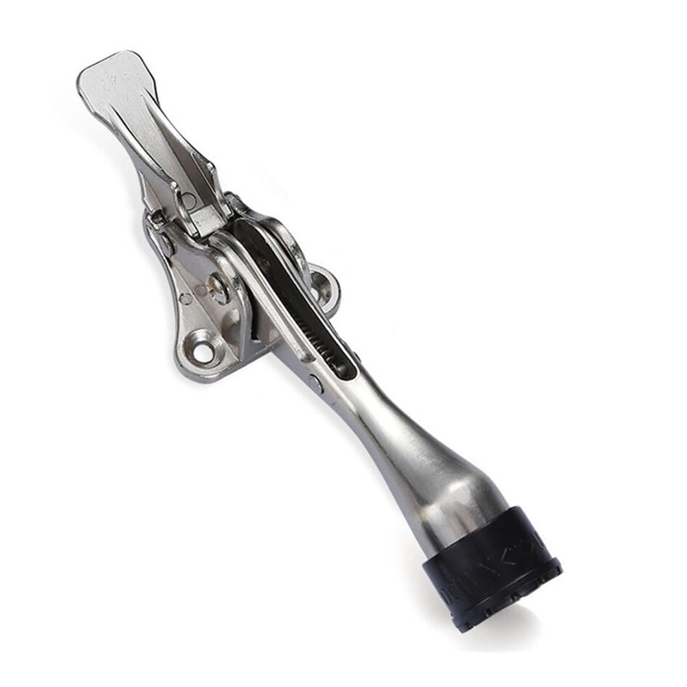 Adjustable Pedals Door Stopper Heavy Duty Mute Zinc Alloy Door Stops with Non-Slip Rubber Tip Hidden Wall Protector