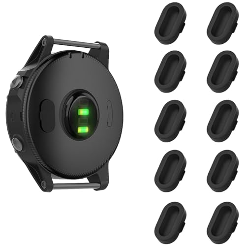 Silicona Anti Polvo Conector para Garmin Forerunner 45/55/165/245/255/265/745/935/955/965, Approach s60/s62/s50/s10/s12/g12, Swim 2/Vivosmart 5/Enduro/Vivomove Style Cargador Protector Polvo (10)