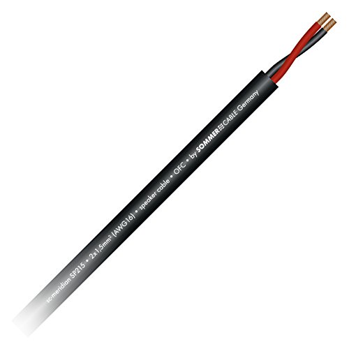 SOMMER CABLE MERIDIAN Mobile 2 x 1,5 mmu00b2 [OFC] Lautsprecherkabel Meterware schwarz | 415-0051