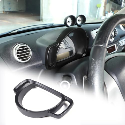 TINKI ABS Dashboard Decoration Frame Trim Compatible for Mercedes Benz Smart Fortwo 451 2009 2010 2011 2012 2013 2014, Interior Upgrade Panel Cover with Precise Fit Accessories (Matte Black) by TINKI - Used condition - US$24.94