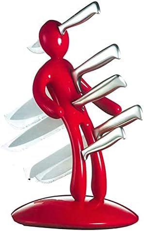 ZTGHS Knife Holder without Knives, Creative Humanoid Kitchen Knife Block Set 5 Slot Knife Holder Stand Kitchen Supplies Removable Knife Storage Rack Organiser