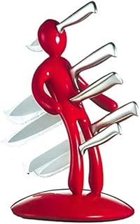 ZTGHS Knife Holder without Knives, Creative Humanoid Kitchen Knife Block Set 5 Slot Knife Holder Stand Kitchen Supplies Removable Knife Storage Rack Organiser