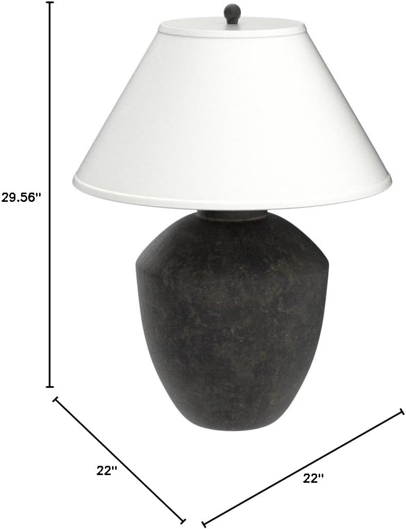 pacificcoastlighting 64V99 Massa Black Terracota 1-Light 150W Table Lamp